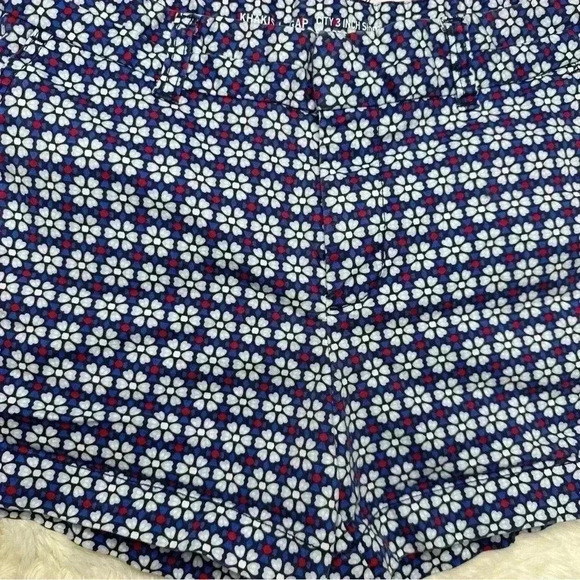 GAP The City Shorts Khaki Floral White /  Blue / Red Size 6 - Picture 2 of 16
